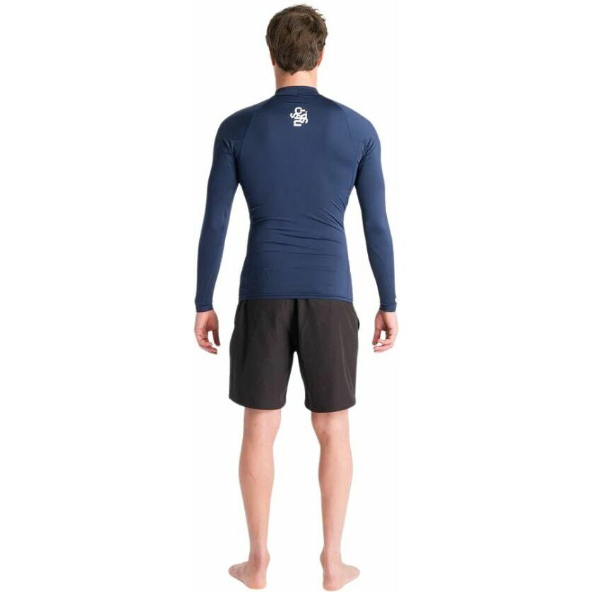 2026 C-Skins Mens NuWave UV Basics Long Sleeve Rash Vest C-NLYLSMC - Bluestone